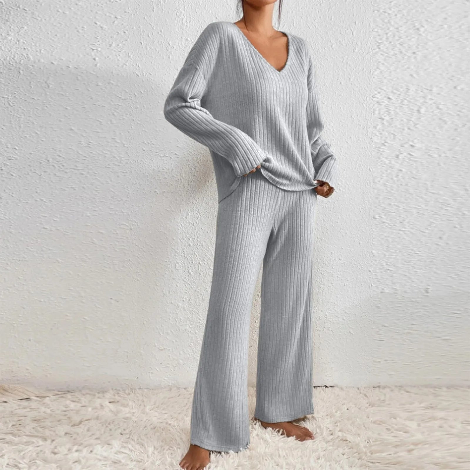 Madani | Ribbed Knit Two-Piece Set