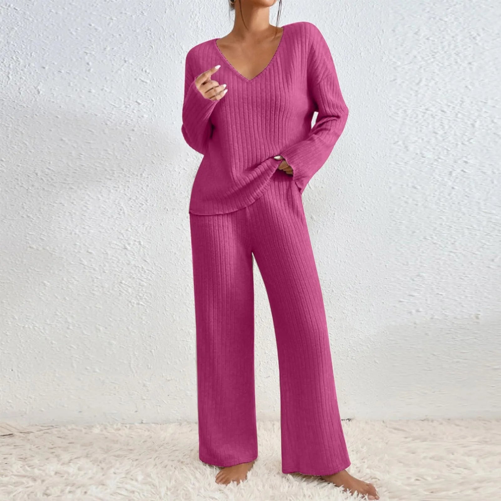 Madani | Ribbed Knit Two-Piece Set